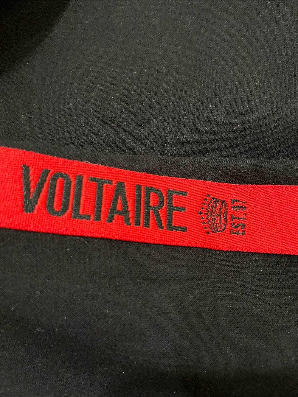 Zadig & Voltaire Black Track Pants with Red Logo Side Tape - Picture 9 of 16